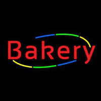 Multicolored Cursive Bakery Neon Skilt