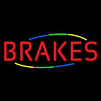 Multicolored Deco Style Brakes Neon Skilt