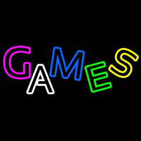 Multicolored Games Neon Skilt