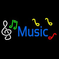 Music Blue 1 Neon Skilt