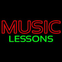 Music Lessons Neon Skilt