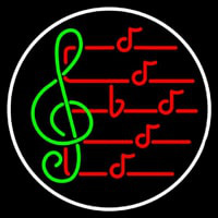 Music Note Neon Skilt