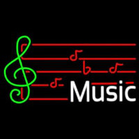 Music Note Neon Skilt