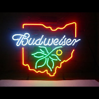 NEW BUDWEISER OHIO BUCKEYE Neon Skilt