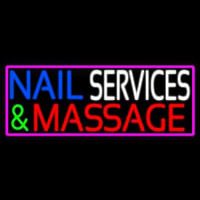 Nail Services And Massage Neon Skilt