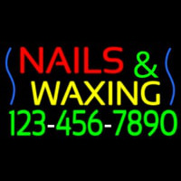 Nails And Wa ing With Phone Number Neon Skilt