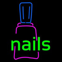 Nails With Nail Logo Neon Skilt