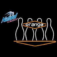 Natural Light Bowling Orange Beer Sign Neon Skilt