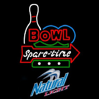 Natural Light Bowling Spare Time Beer Sign Neon Skilt