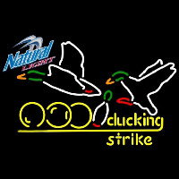 Natural Light Bowling Sucking Strike Beer Sign Neon Skilt
