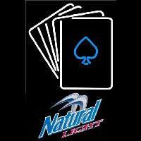 Natural Light Cards Beer Sign Neon Skilt