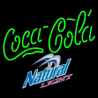 Natural Light Coca Cola Green Beer Sign Neon Skilt