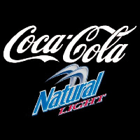 Natural Light Coca Cola White Beer Sign Neon Skilt