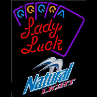 Natural Light Lady Luck Series Beer Sign Neon Skilt