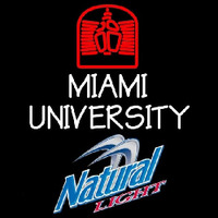 Natural Light Miami University Beer Sign Neon Skilt