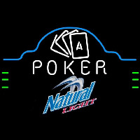 Natural Light Poker Ace Cards Beer Sign Neon Skilt
