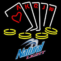 Natural Light Poker Ace Series Beer Sign Neon Skilt