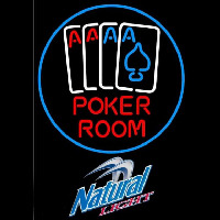 Natural Light Poker Room Beer Sign Neon Skilt