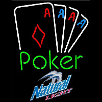 Natural Light Poker Tournament Beer Sign Neon Skilt