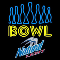 Natural Light Ten Pin Bowling Beer Sign Neon Skilt
