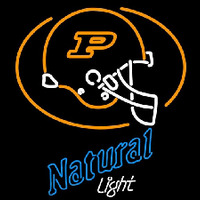 Natural Light with Purdue University Boilermakers Helmet Beer Sign Neon Skilt