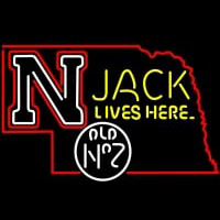 Nebraska Jack Lives Here Neon Skilt