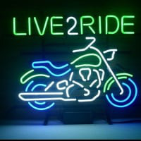 New Harley Motorcycle Love 2 Ride Ride Em Hard Neon Øl Bar Pub Skilt