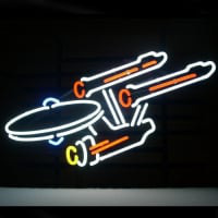 New Star Trek Enterprise Space Ship Neon Øl Bar Pub Skilt