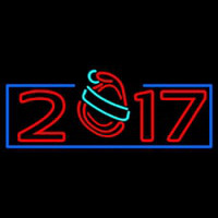 New Year Christmas Hat Neon Skilt