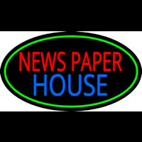 Newspaper House Neon Skilt