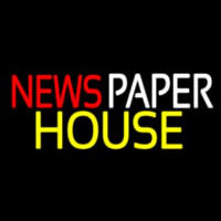 Newspaper House Neon Skilt