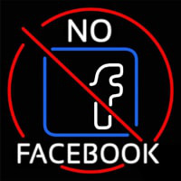 No Facebook Neon Skilt