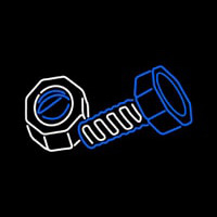 Nut Bolt Shaped Neon Skilt