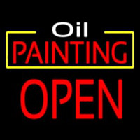 Oil Painting Block Open Neon Skilt