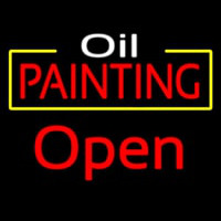 Oil Painting Open Neon Skilt