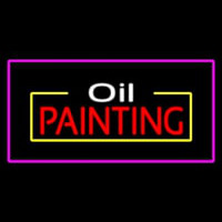 Oil Painting Purple Rectangle Neon Skilt
