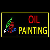 Oil Painting With Logo With Border Neon Skilt