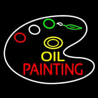 Oil Painting With Palate Neon Skilt