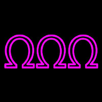 Omega Omega Omega Neon Skilt