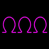 Omega Omega Omega Neon Skilt
