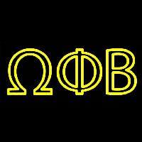 Omega Phi Beta Neon Skilt