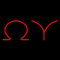 Omega Upsilon Neon Skilt