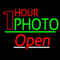 One Hour Photo Open 3 Neon Skilt