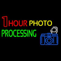 One Hour Photo Processing Neon Skilt