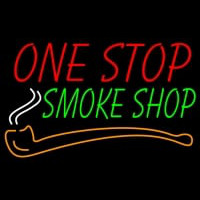 One Stop Smoke Shop Neon Skilt