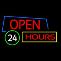 Open 24 Hours Neon Skilt