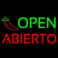 Open Abierto Neon Skilt