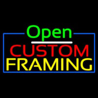 Open Custom Framing Neon Skilt