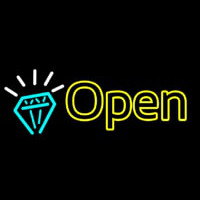 Open Diamond Neon Skilt