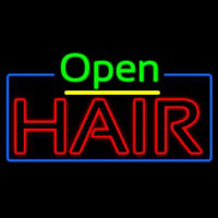 Open Double Stroke Hair Neon Skilt